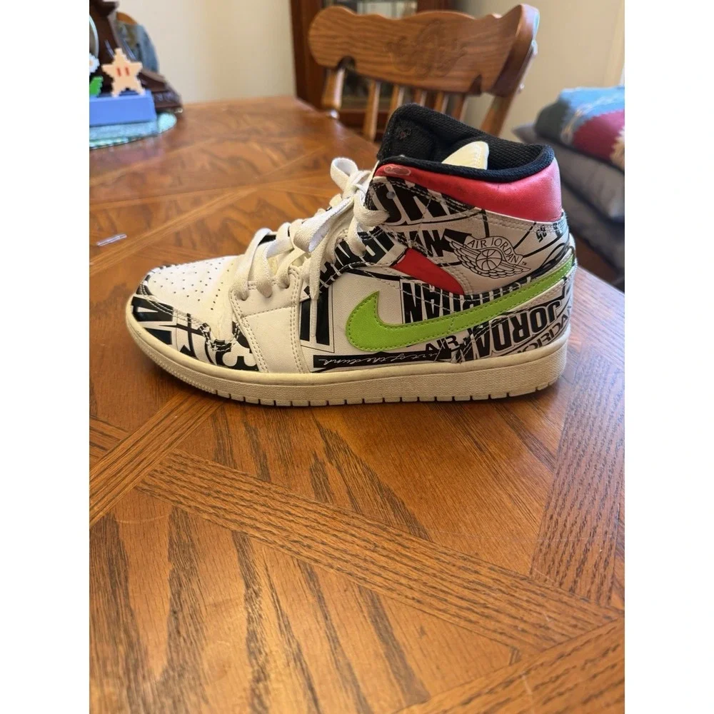 Jordan Mid 1 All Over Logos (554724-119) Men's 8